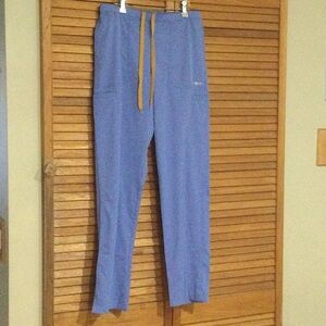 Carhartt Force Blue Scrub bottom with Yellow drawstring